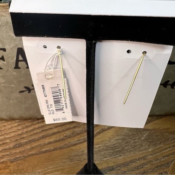 Kendra Scott NWT Elle Gold with Rhinestones - Picture 2 of 3